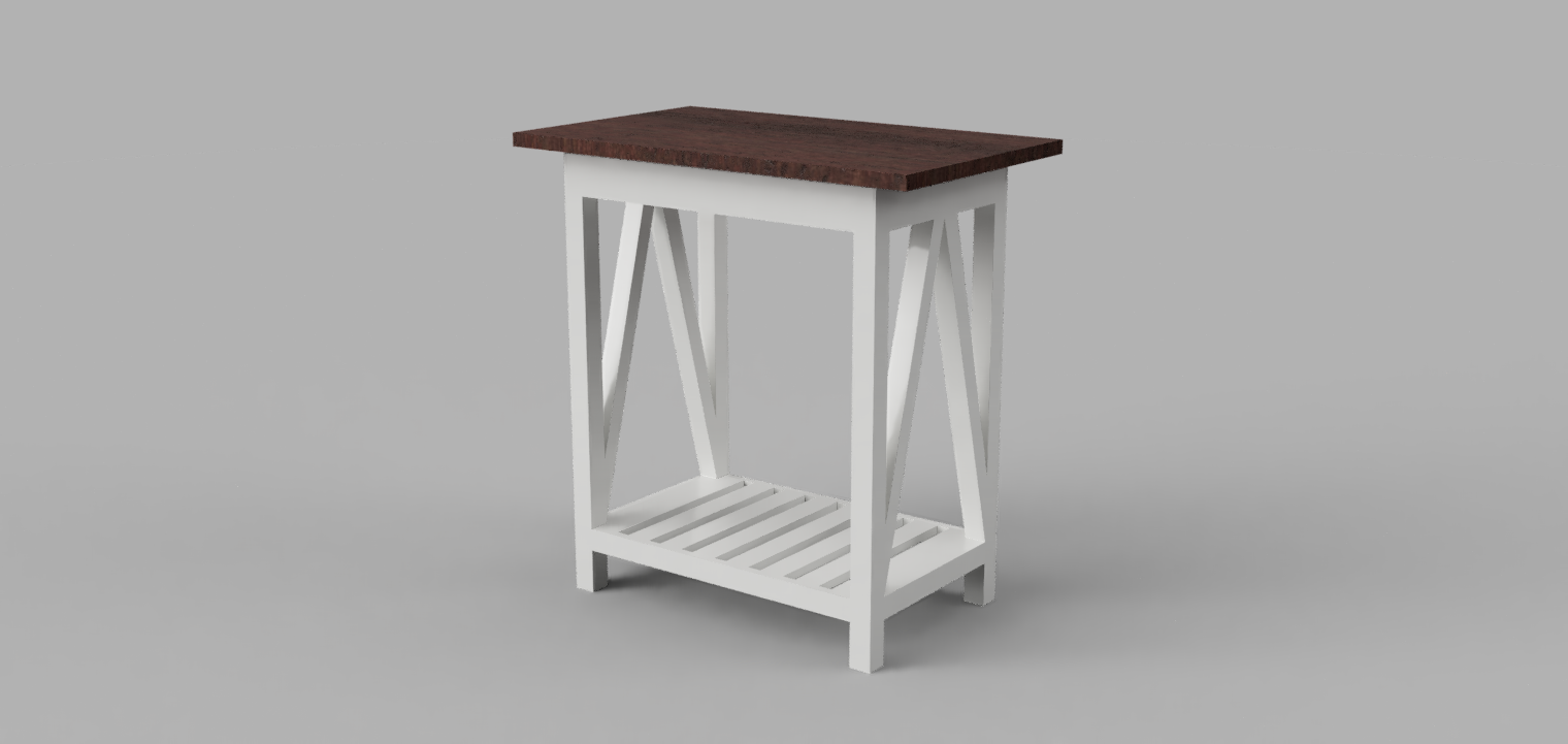 Console End Table 3D CAD Model - Autodesk Fusion 360