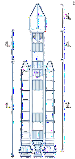 5-Stage Rocket Blueprint Schematic
