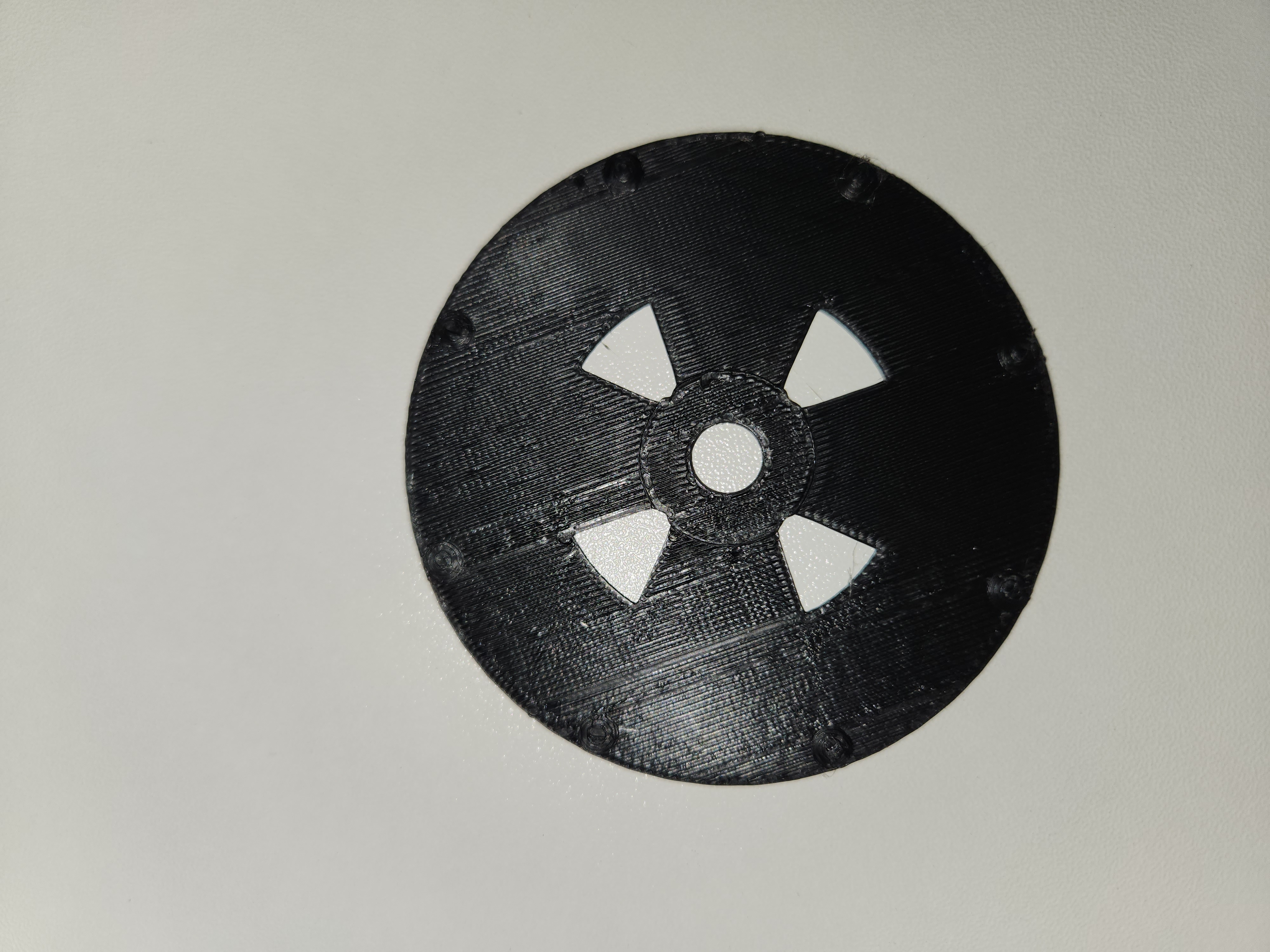 Macro Detail of Single Tesla Turbine Rotor Disc
